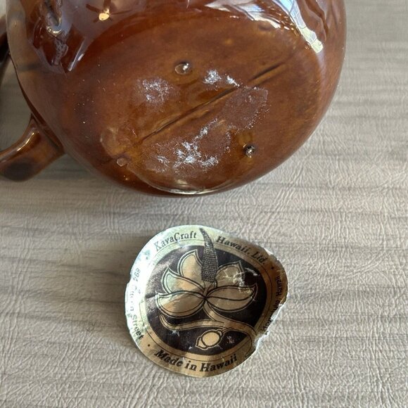 Vtg Hawaiian Betty Peke Mug Kavacraft Tiki Cup Made In Hawaii Brown Personalized - Picture 8 of 8